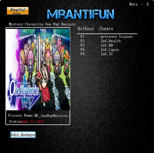 神秘纪事片道勇者四项修改器 v3.5 神秘纪事片道勇者四项修改器 v3.5