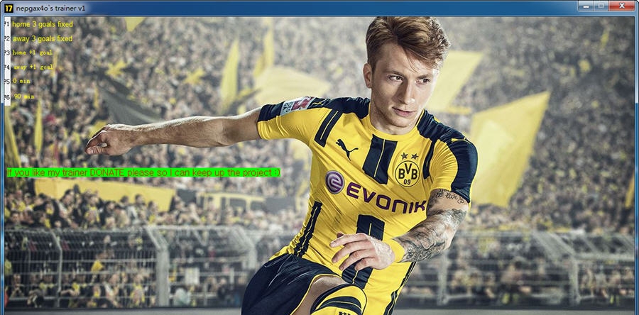 FIFA17数据修改器 v3.6 FIFA17数据修改器 v3.6