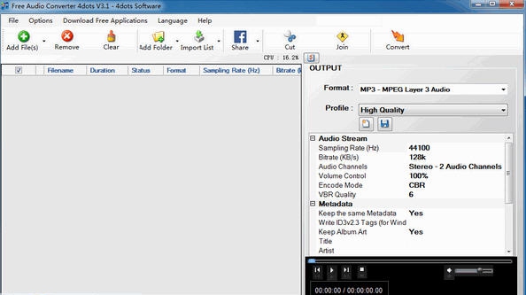 Free Audio Converter 4dots(免费音频格式转换软件) v3.9 Free Audio Converter 4dots(免费音频格式转换软件) v3.9