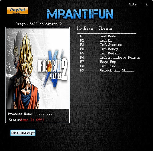 龙珠超宇宙2九项修改器 v1.06 龙珠超宇宙2九项修改器 v1.06
