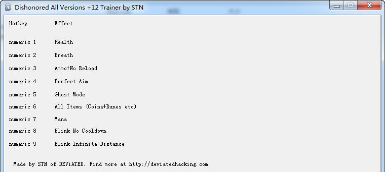 耻辱All十二项修改器 v3.5 耻辱All十二项修改器 v3.5