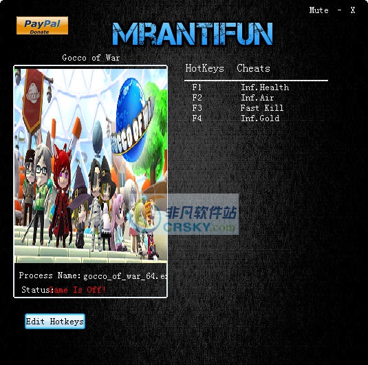 GOCCO之战四项修改器 v3.7 GOCCO之战四项修改器 v3.7