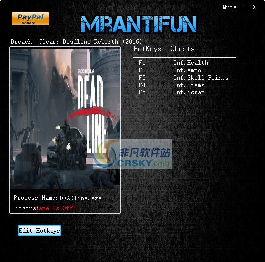 火线突破最终时刻五项修改器 v3.7 火线突破最终时刻五项修改器 v3.7
