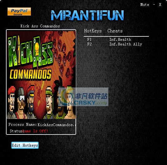 超强敢死队两项修改器 v3.4 超强敢死队两项修改器 v3.4