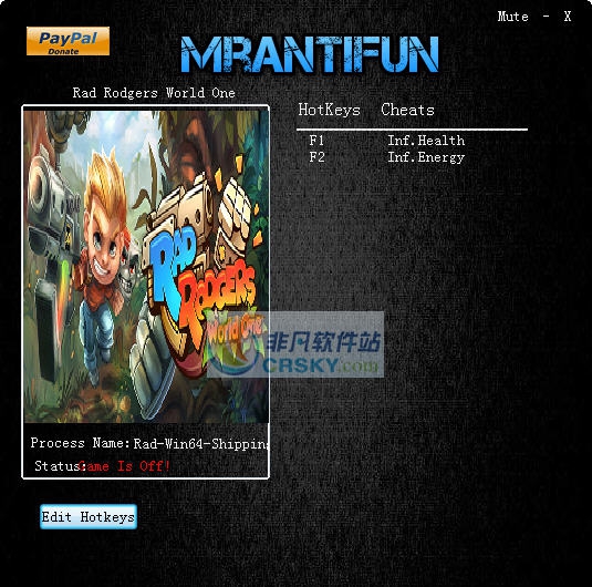 拉德罗杰斯世界生命能量修改器 v3.5 拉德罗杰斯世界生命能量修改器 v3.5