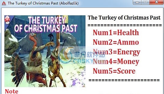 过去的圣诞节火鸡五项修改器 v3.7 过去的圣诞节火鸡五项修改器 v3.7