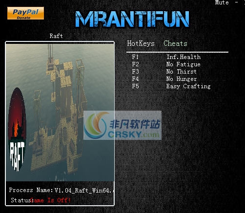 Raft五项修改器 v3.6 Raft五项修改器 v3.6