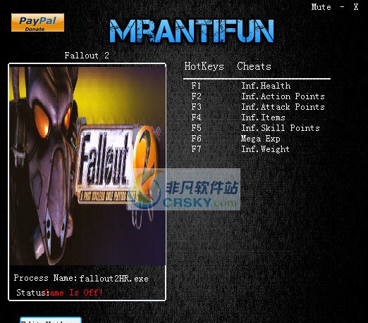 辐射2七项修改器 v3.6 辐射2七项修改器 v3.6