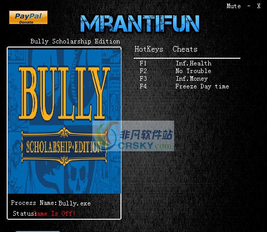 恶霸鲁尼奖学金版四项修改器 v3.7 恶霸鲁尼奖学金版四项修改器 v3.7