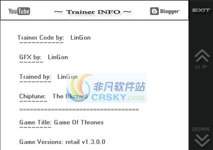 权力的游戏八项修改器 v3.4 权力的游戏八项修改器 v3.4