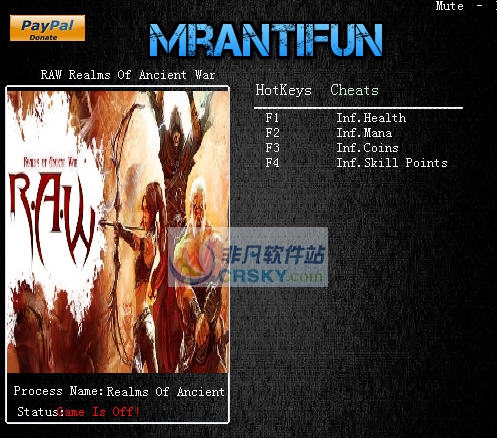 RAW古域之战四项修改器 v3.6 RAW古域之战四项修改器 v3.6