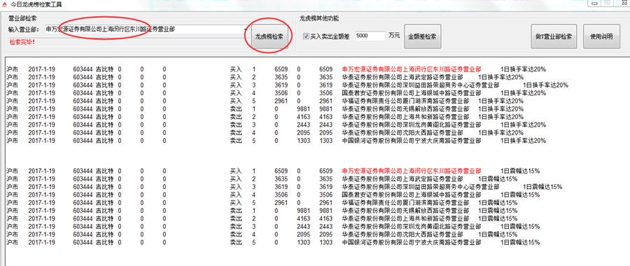 今日龙虎榜检索工具 v1.5 今日龙虎榜检索工具 v1.5