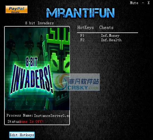 8位侵略者两项修改器 v3.5 8位侵略者两项修改器 v3.5