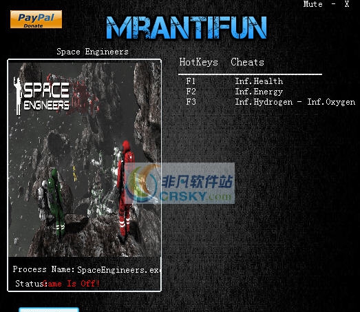 太空工程师x64四项修改器 v3.6 太空工程师x64四项修改器 v3.6