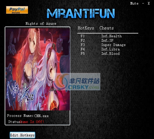 无夜之国五项修改器 v3.5 无夜之国五项修改器 v3.5