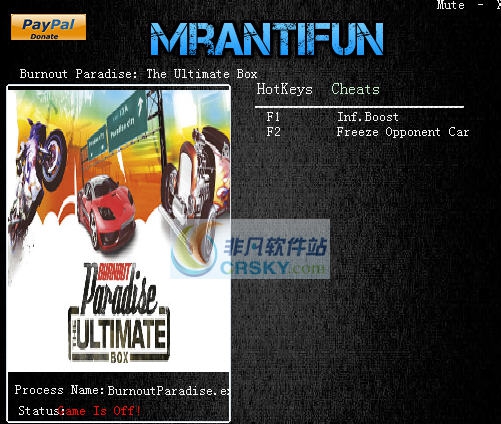火爆狂飙天堂STEAM版修改器 v3.6 火爆狂飙天堂STEAM版修改器 v3.6