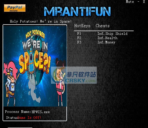 额滴土豆我们上天了三项修改器 v3.5 额滴土豆我们上天了三项修改器 v3.5