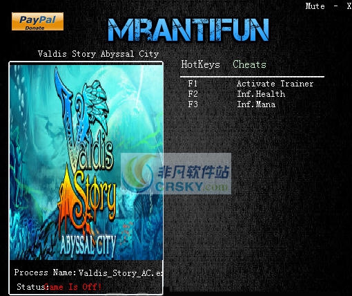 瓦尔迪斯传说深渊之城两项修改器 v3.6 瓦尔迪斯传说深渊之城两项修改器 v3.6