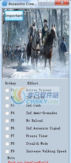 刺客信条3八项修改器 v3.5 刺客信条3八项修改器 v3.5