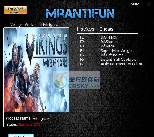 维京人人中之狼十一项修改器 v2.7 维京人人中之狼十一项修改器 v2.7