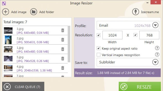 Icecream Image Resizer v2.16 Icecream Image Resizer v2.16