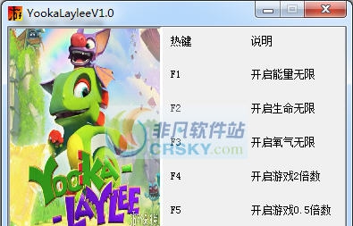 尤卡莱莉大冒险五项修改器 v3.5 尤卡莱莉大冒险五项修改器 v3.5