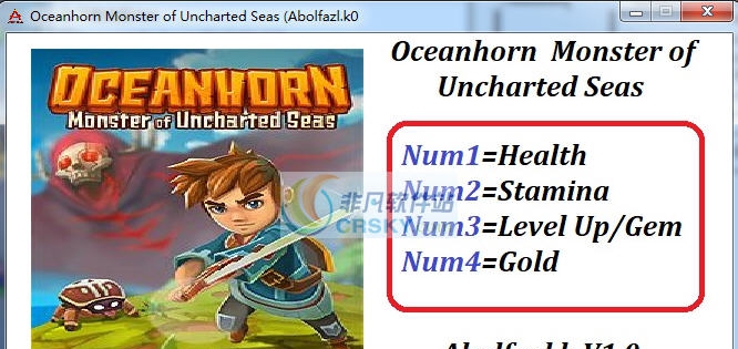 海之号角神秘海怪四项修改器 v3.7 海之号角神秘海怪四项修改器 v3.7