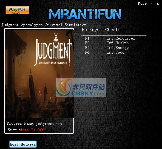 审判末世生存模拟四项修改器 v3.6 审判末世生存模拟四项修改器 v3.6