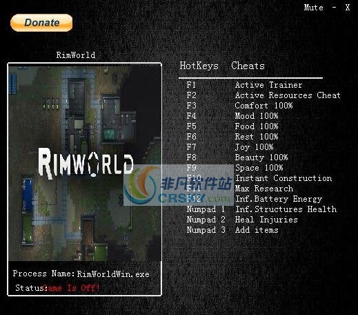环世界17版十三项修改器 v3.4 环世界17版十三项修改器 v3.4