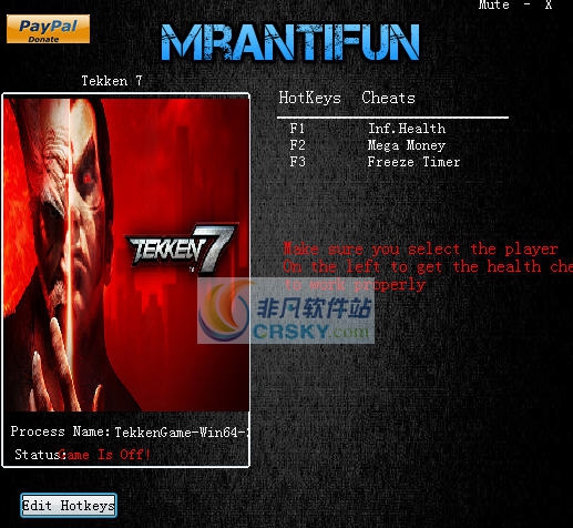 铁拳7三项修改器 v3.5