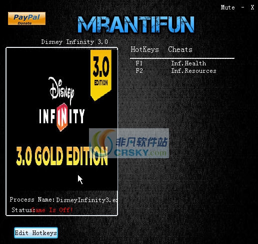 迪士尼无限生命与资源修改器 v3.4 迪士尼无限生命与资源修改器 v3.4