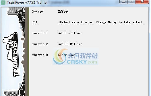 狂热火车三项修改器 v3.3 狂热火车三项修改器 v3.3