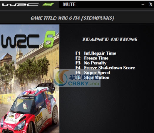 世界汽车拉力锦标赛6六项修改器 v3.4 世界汽车拉力锦标赛6六项修改器 v3.4