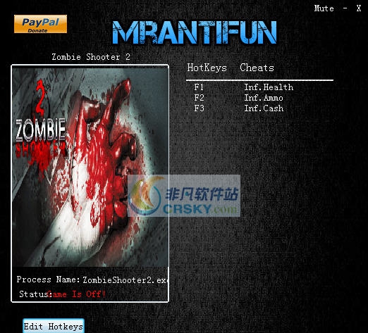 僵尸枪手2四项修改器 v3.5
