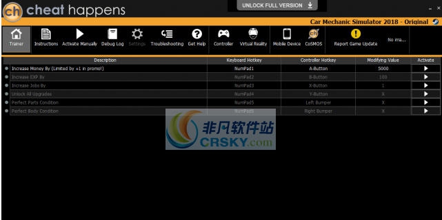 汽车修理工模拟2018金钱修改器 v3.6