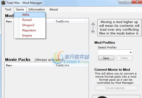 阿提拉全面战争MOD管理器 v3.3 阿提拉全面战争MOD管理器 v3.3