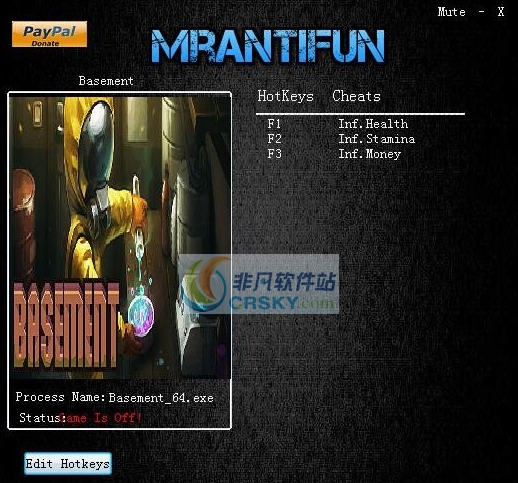 Basement无限金钱生命值耐力修改器 v3.4 Basement无限金钱生命值耐力修改器 v3.4