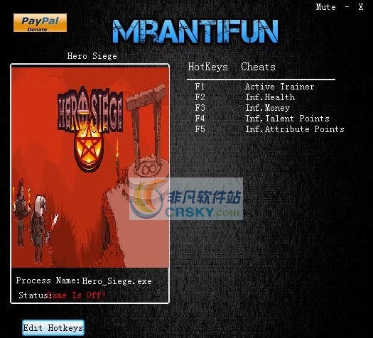英雄攻城四项修改器 v3.5 英雄攻城四项修改器 v3.5