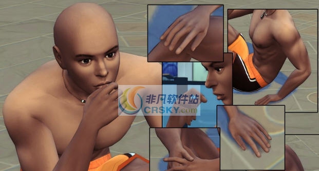 模拟人生4男性上身果体高模MOD v2.6 模拟人生4男性上身果体高模MOD v2.6