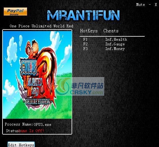 海贼王无尽世界R两项修改器 v3.4 海贼王无尽世界R两项修改器 v3.4