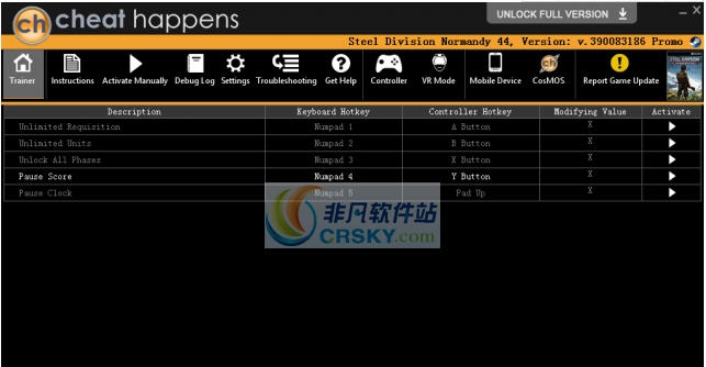 钢铁之师诺曼底44五项修改器 v3.7 钢铁之师诺曼底44五项修改器 v3.7