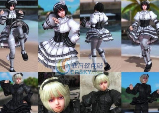 死或生5玛丽罗斯妮胧黑白哥特风百褶裙MOD v2.5 死或生5玛丽罗斯妮胧黑白哥特风百褶裙MOD v2.5