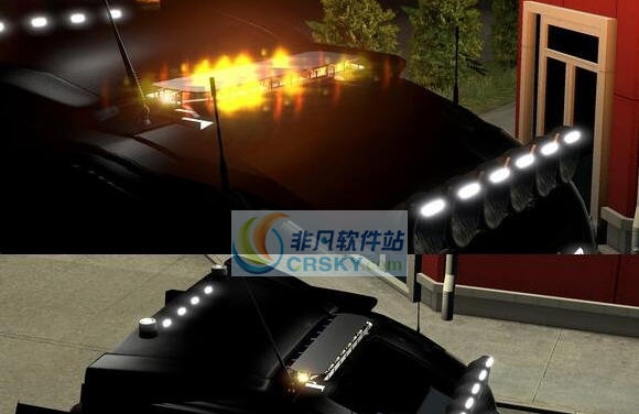 欧洲卡车模拟2全卡车车型的闪光灯塔MOD v2.5