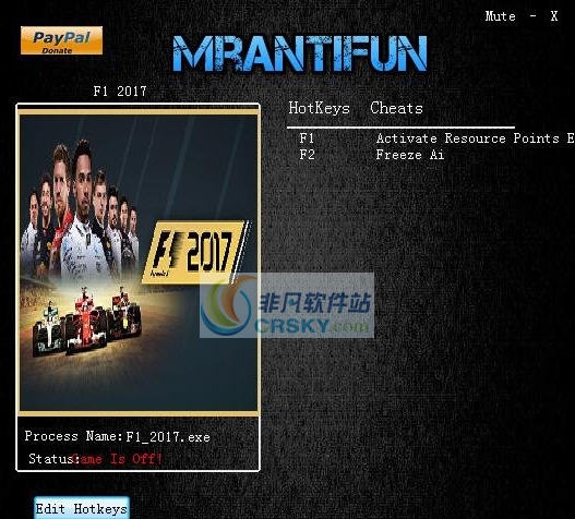 F12017无限资源冻结AI修改器 v3.5 F12017无限资源冻结AI修改器 v3.5