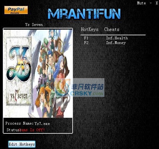 伊苏7无限生命金钱修改器 Steamv1.3 伊苏7无限生命金钱修改器 Steamv1.3