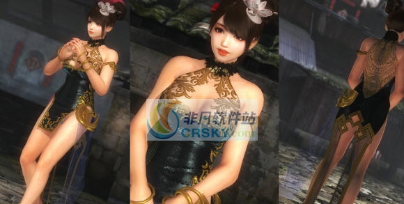 死或生5虎妈性感黑色露背长尾旗袍MOD v2.5 死或生5虎妈性感黑色露背长尾旗袍MOD v2.5
