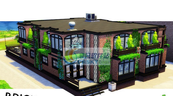 模拟人生4工业风Brick-Made咖啡厅MOD v2.5