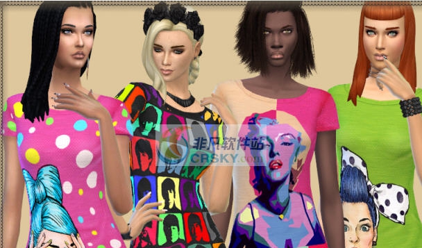 模拟人生4流行文化画报长裙MOD v2.4 模拟人生4流行文化画报长裙MOD v2.4