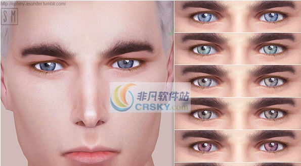 模拟人生4Aaron男士眼睛颜色MOD v2.5 模拟人生4Aaron男士眼睛颜色MOD v2.5