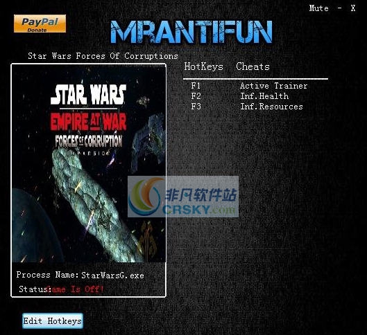 星球大战堕落之军两项修改器 v3.4 星球大战堕落之军两项修改器 v3.4